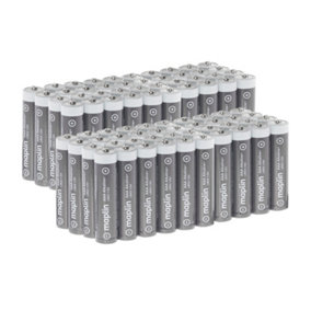 Maplin 80x AAA LR03 10 Year Shelf Life High Performance 1.5 V Alkaline Batteries