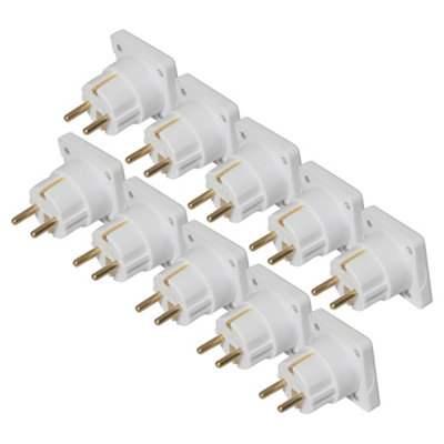 Maplin European Travel Adapter - White, Pack of 10 Price Comparisons | Compare The Build