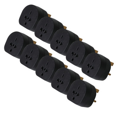 Maplin Tourist to UK Travel Adapter - Black, Pack of 10 Price Comparisons | Compare The Build