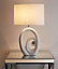 Mara 52cm White Ceramic Table Lamp With Matching White Shade