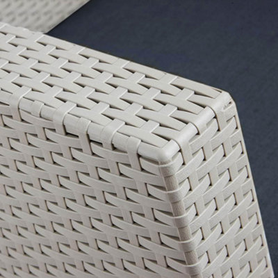 Marbella 2-Seater Rattan Effect Sofa in Grey with Cushions - 3