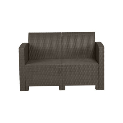 Marbella 2 Seater Rattan Sofa - Brown - 3