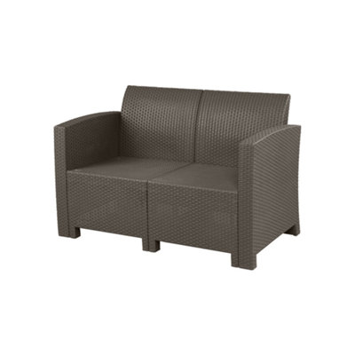 Marbella 2 Seater Rattan Sofa - Brown - 5