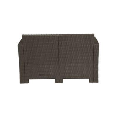 Marbella 2 Seater Rattan Sofa - Brown - 6