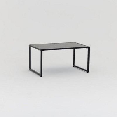 Marbella Black Garden Lounge Set with Grey Cushions - 8