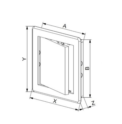 Marble Access Panel Door Service Point 200mm x 300mm