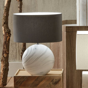 Marble Effect Ceramic Table Lamp