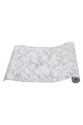 Marble Effect PVC Self Adhesive Wallpaper Roll Peel and Stick Waterproof Floor Covering Paper 6m² Coverage