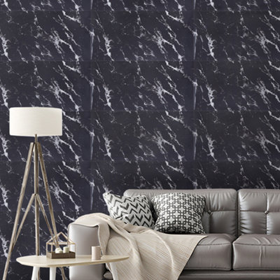 Marble Effect PVC Wall Panels 10 Pieces Set for Stylish Bathtoom ...
