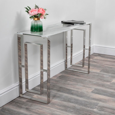 Marble Glass Milano Console Table