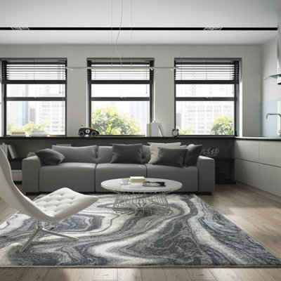 Marble Grey Rug 120cm x 170cm Medium