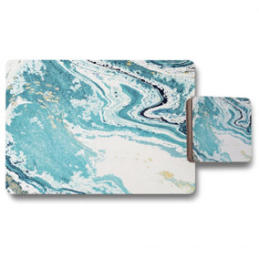 Marble In Blue (Placemat & Coaster Set) / Default Title