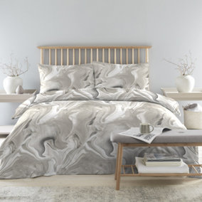Marble Sustainable Marble Print Duvet Cover Set
