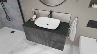 Marbre Celeste Square Edged Solid Core Worktop (L)1500 x (W)425 x (T)12mm