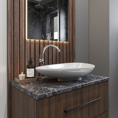 Marbre Palazio Postformed Laminate Worktop (L)1500 x (W)425 x (T)28mm PF