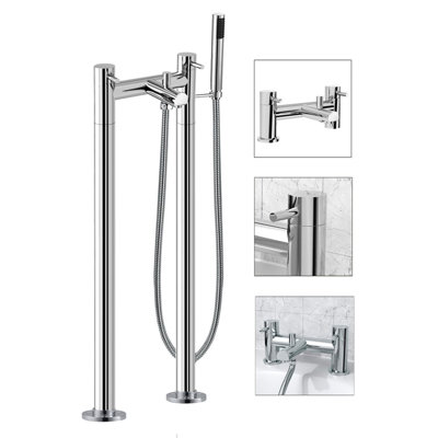 Marc Freestanding Bath Shower Mixer Tap | DIY at B&Q