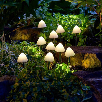 Marco Paul 10pc Solar LED Mushroom Stake Lights Set