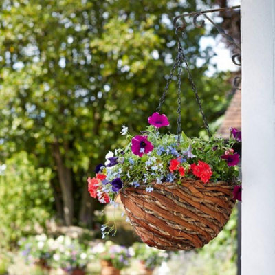 Marco Paul 12in Pre Lined Hanging Flower Basket