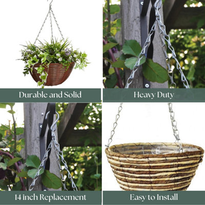 Support De Plante De Garde-Corps Suspendu, Panier De Jardinières