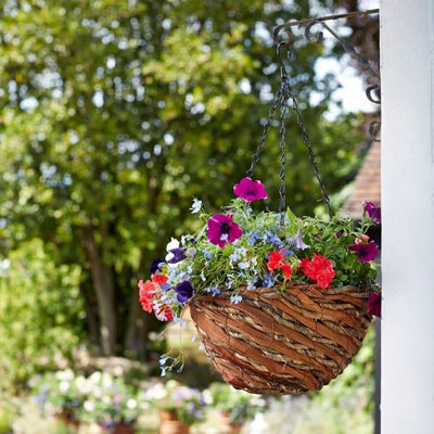 Marco Paul 14'' Hanging Flower Basket - Rafiki