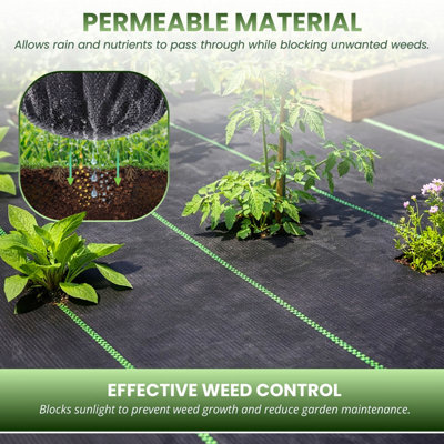 Marco Paul 2m x 10m Garden Weed Control Fabric Sheet