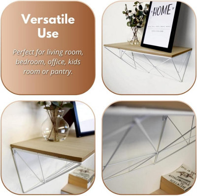 Marco Paul 2pc Hanging White Wire Shelves
