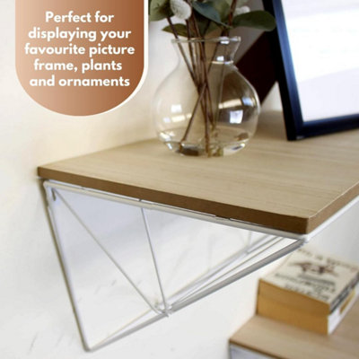 Marco Paul 2pc Hanging White Wire Shelves