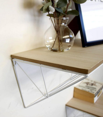 Marco Paul 2pc Hanging White Wire Shelves