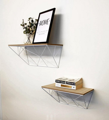 Marco Paul 2pc Hanging White Wire Shelves