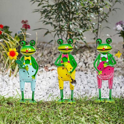 Marco Paul 3pc Garden Fun Frog Stake Set
