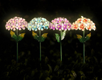 Marco Paul 4 pack Solar Lights Outdoor Garden - Flower Stake Pathway Lighting