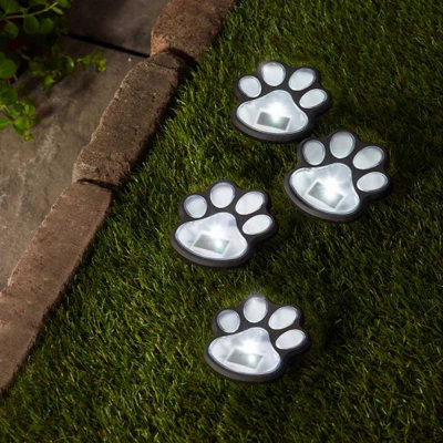 Marco Paul 4pc Solar LED Paw Print Garden Lights