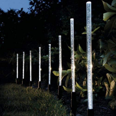 Marco Paul 8 Large Solar Powered Stake Lights with Bubble Effect LED Lights Decorative Garden lighting