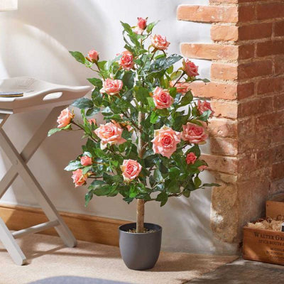 Marco Paul 80cm Rose Tree in Pot - Perfect Pink