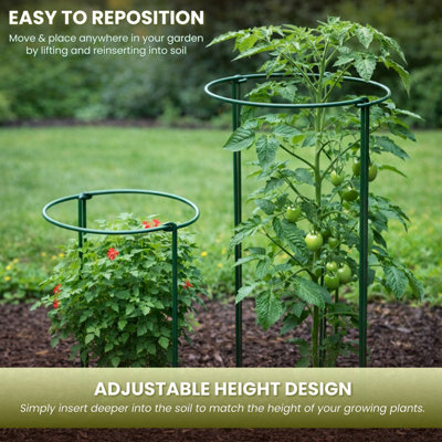 Marco Paul 8pc Heavy Duty Large circular Plant Growing Support Frame ...