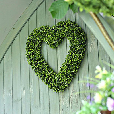Marco Paul Artificial Heart Shape Topiary Wreath