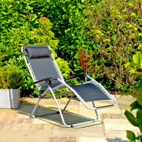 Marco Paul Black Gravity Reclining Sun Lounger