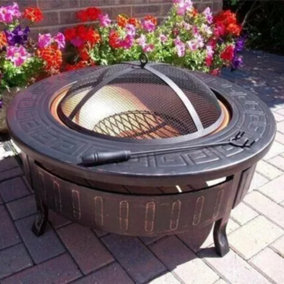 Marco Paul Black Large Steal Round Fire Pit