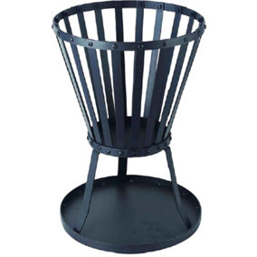Marco Paul Black Steel Outdoor Fire Pit for Garden with Ash Tray