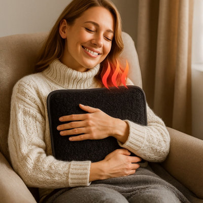 Marco Paul Electric Hot Water Bottle Heating Pad - Dark Grey