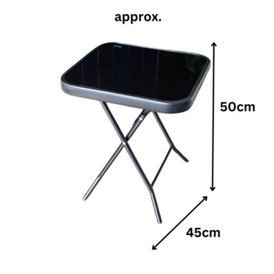 Marco Paul Garden Folding Glass Side Table