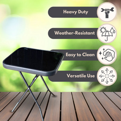 Marco Paul Garden Folding Glass Side Table