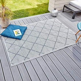 Marco Paul Grey Large Al Fresco Indoor Outdoor Patterned Rug