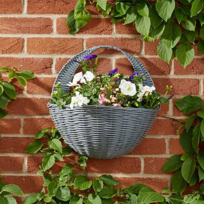 Marco Paul Grey Wall Planter Basket 16in