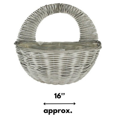 Marco Paul Grey Wall Planter Basket 16in