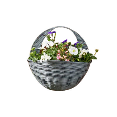 Marco Paul Grey Wall Planter Basket 16in