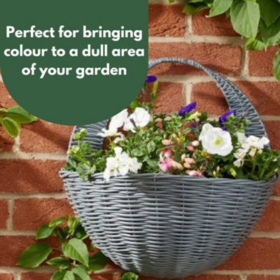 Marco Paul Grey Wall Planter Basket 16in