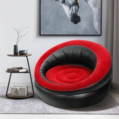 Marco Paul Inflatable Red & Black Gaming Chair, Suitable as Outdoor Furniture