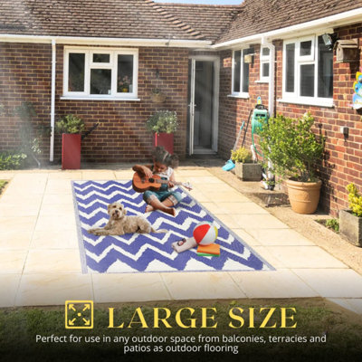 Marco Paul Large Blue Zigzag Rug