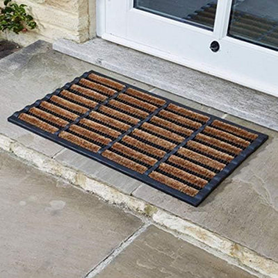 Marco Paul Non Slip Natural Coir Door Mat - Muck Off Combi